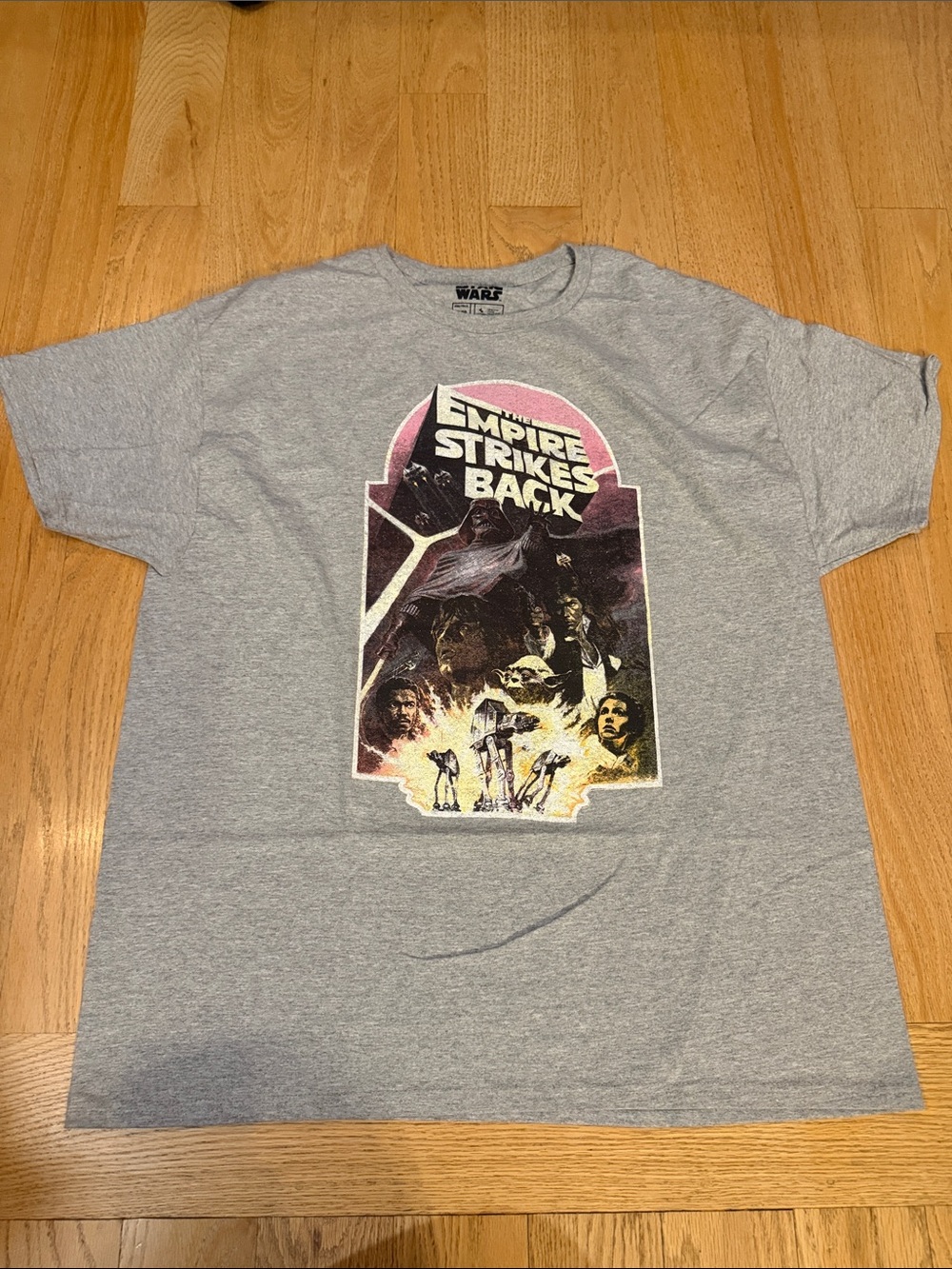 Star Wars Gray Short Sleeve Tee with Empire Strikes Back Artwork
